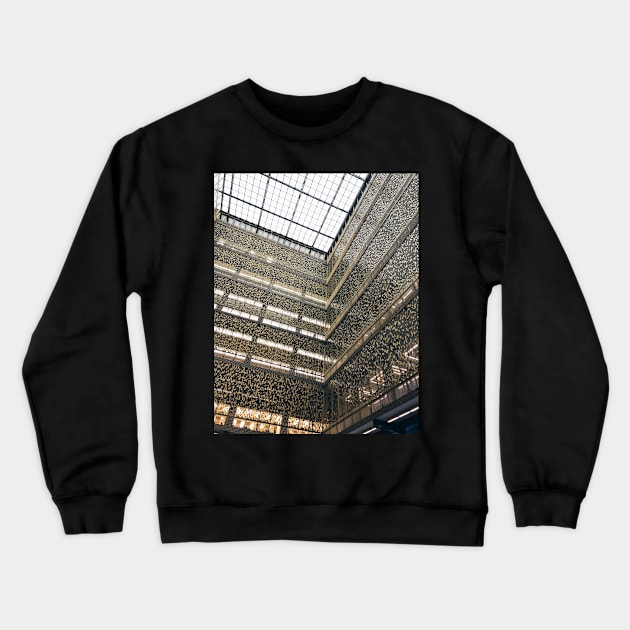 Bobst Library NYU Geometric Architecture Crewneck Sweatshirt by offdutyplaces